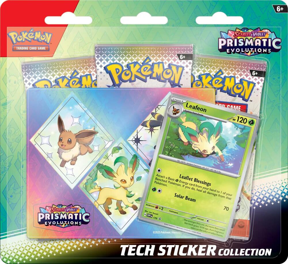 Prismatic Evolutions Tech Sticker Collection - Leafeon
