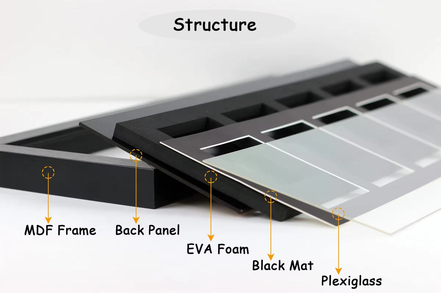 EVORETRO Wooden Display Frame for Magnetic Card Holders