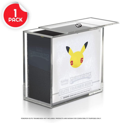 Pokemon ETB Elite Trainer Box w/ Sliding Lid Anti-UV - EVORETRO Acrylic Protector 4.0MM (Pack of 4)