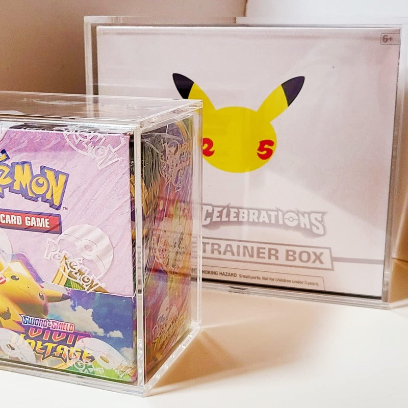 Pokemon ETB Elite Trainer Box w/ Sliding Lid Anti-UV - EVORETRO Acrylic Protector 4.0MM (Pack of 4)