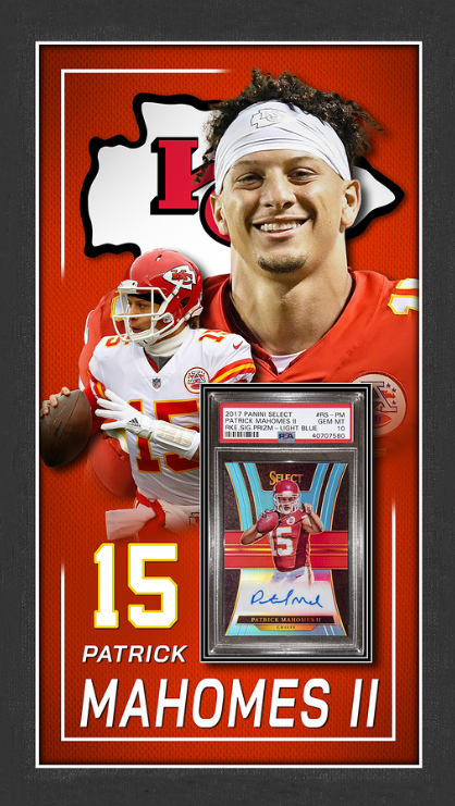 Cadre pour carte Patrick Mahomes