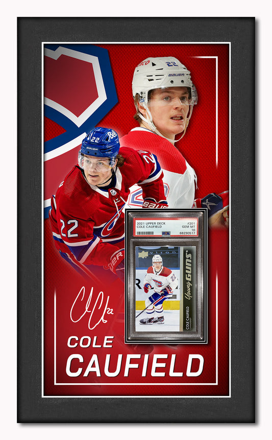 Cole Caufield MTL/cadre en acrylique (one touch)