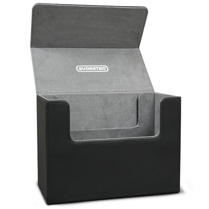 EVORETRO Magnetic Card Holder - 180+ Toploaders or 500+ Trading Cards | Black/Grey