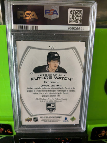 Alex Turcotte Futur watch auto PSA9