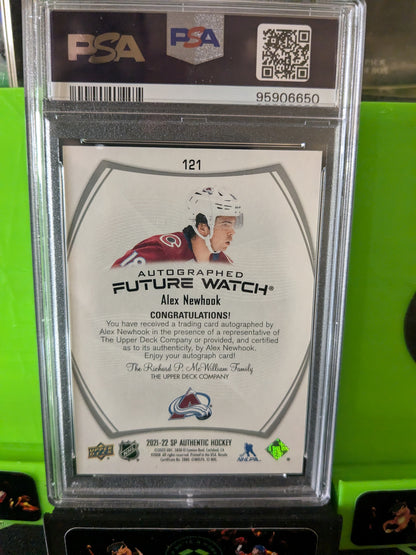 Alex Newhook Futur watch auto PSA9