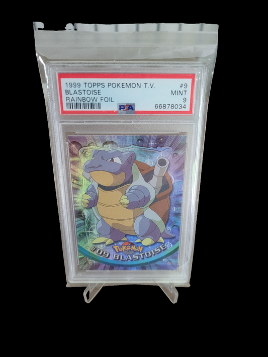 Blastoise Topps Rainbow Foil PSA 9