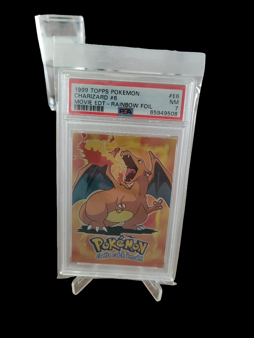 Charizard Topps  Rainbow Foil Movie Edition PSA 7