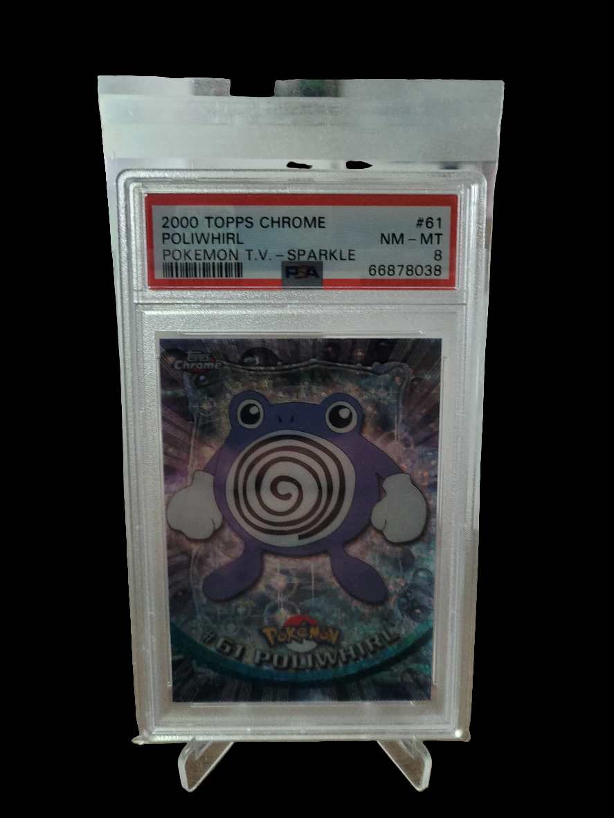 Poliwhirl Topps Chrome Sparkle PSA 8