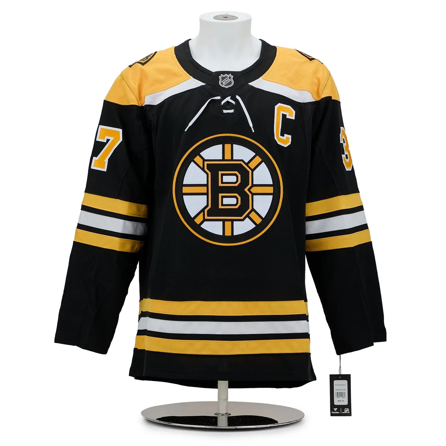 Patrice Bergeron Signed Boston Bruins Comic Book Bear Art Jersey #35/37
