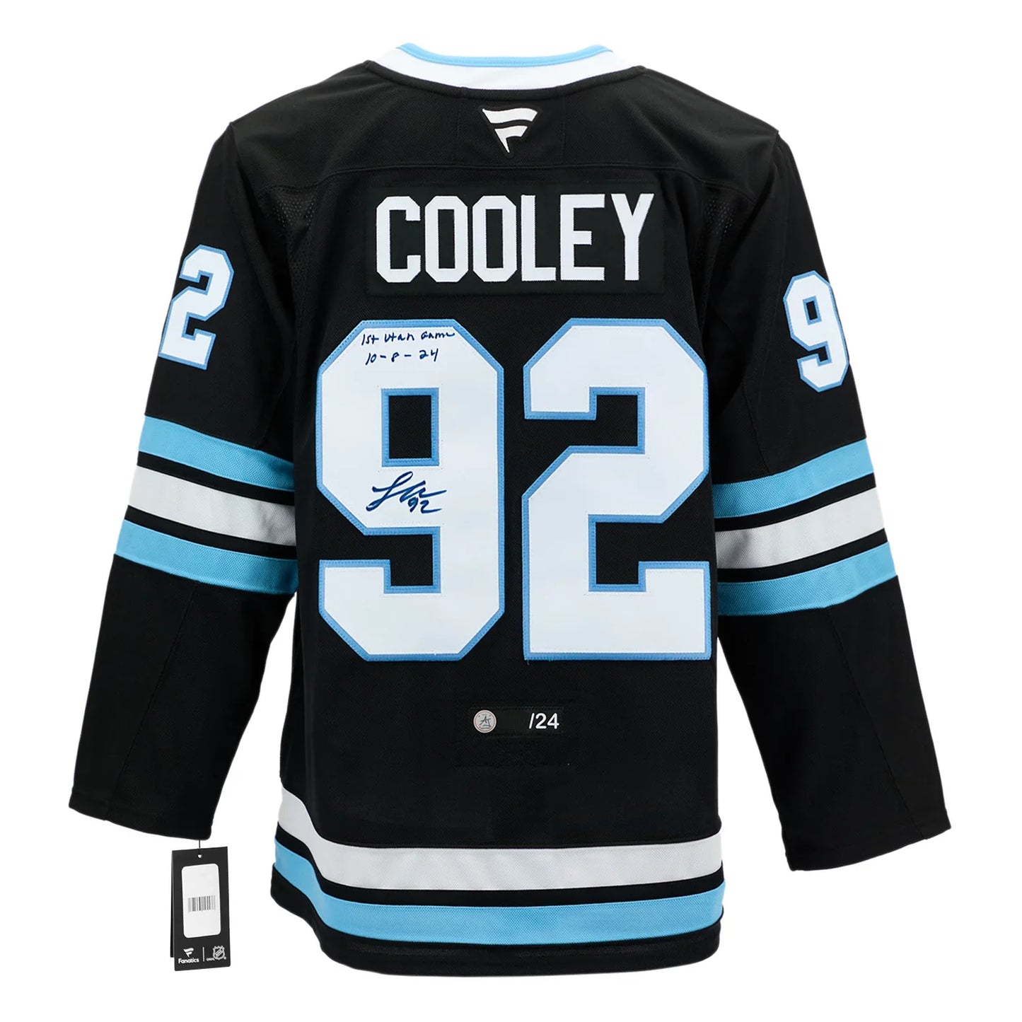 Logan Cooley Signed & Dated Utah Hockey Club Inaugural Game Premium Jersey #/24
