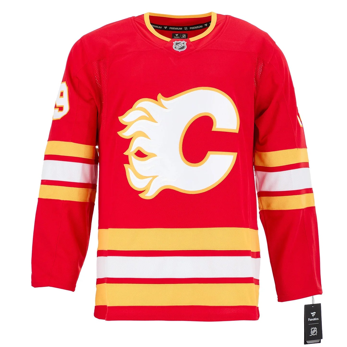 Zayne Parekh Autographed Calgary Flames Fanatics Premium Jersey