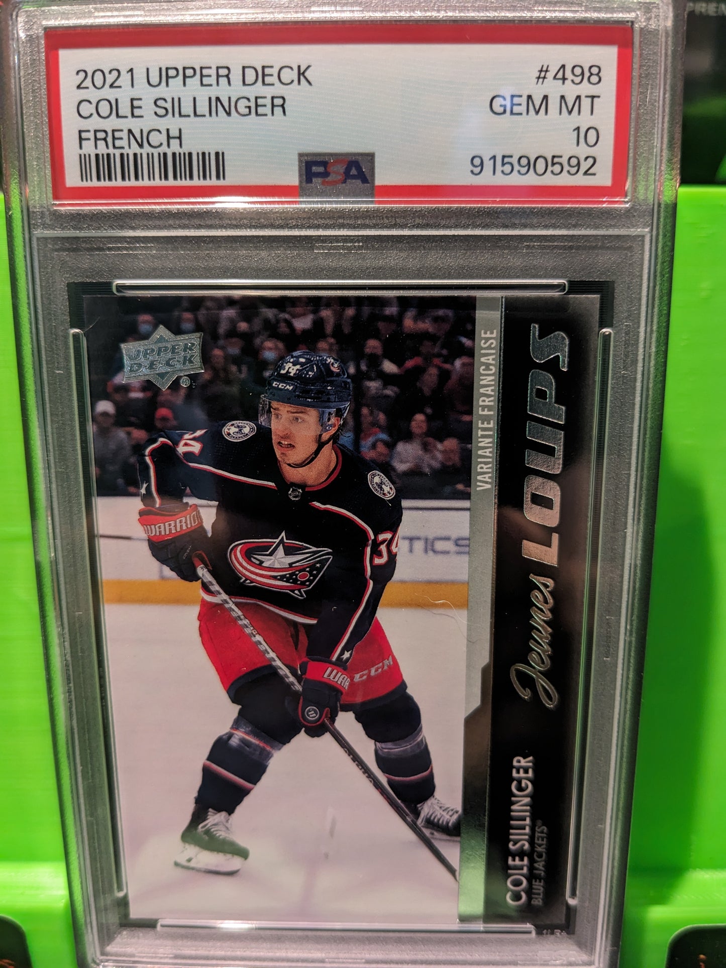 Cole Sillinger jeunes loups psa10 pop12