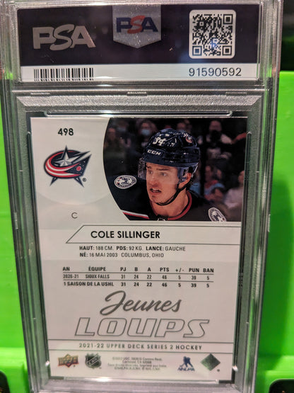 Cole Sillinger jeunes loups psa10 pop12