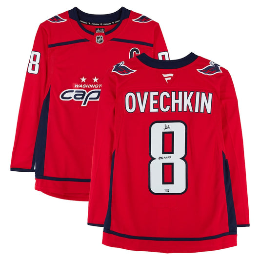 Alexander Ovechkin Washington Capitals Autographed Fanatics Authentic Red Fanatics Premium Jersey with "895G 4-6-25" Inscription
