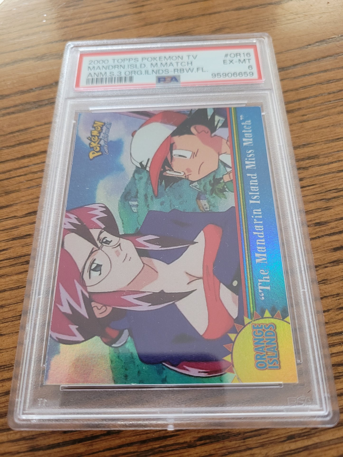 2000 Topps Pokemon TV #OR16 Mandarin Island Miss Match Rainbow Foil PSA 6