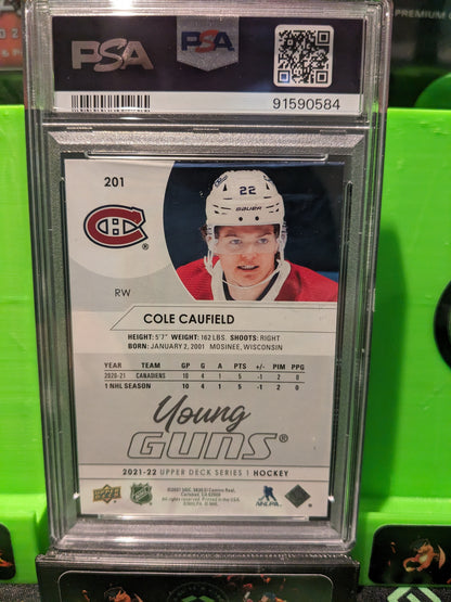 Cole Caufield young guns psa10