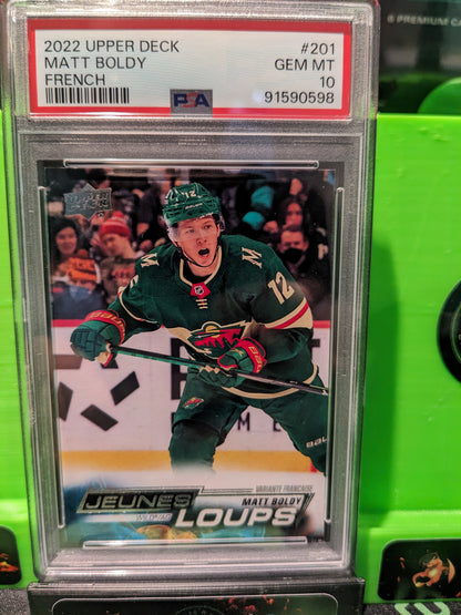 Matt Boldy jeunes loups psa10