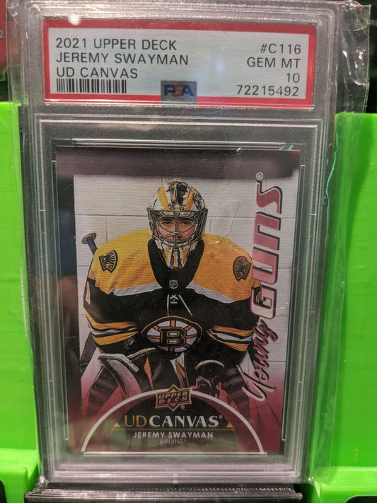 Jeremy Swayman young guns Canvas psa10