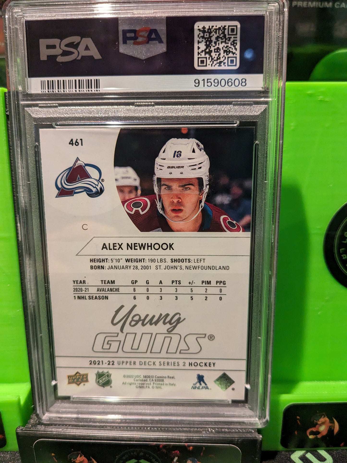 Alex Newhook young guns psa10