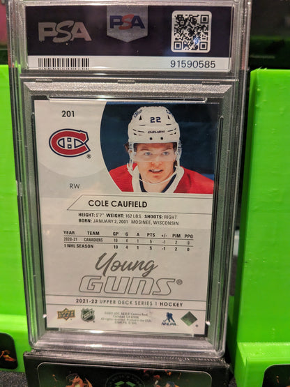 Cole Caufield young guns psa9