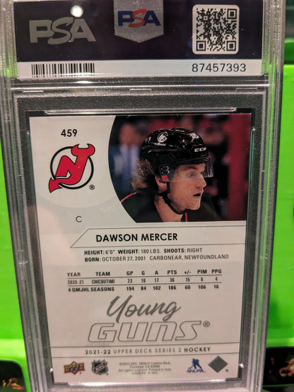 Dawson Mercer young guns psa9