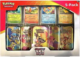 Pokemon 151 Mini Tins (5-pack) + 4 Promo Cards